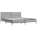 Estructura cama madera ingeniería metal gris Sonoma 180x200 cm