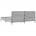 Estructura cama madera ingeniería metal gris Sonoma 200x200 cm