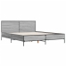 Estructura cama madera ingeniería metal gris Sonoma 120x190 cm