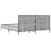 Estructura cama madera ingeniería metal gris Sonoma 135x190 cm