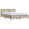 Estructura cama madera ingeniería metal roble Sonoma 140x190 cm