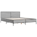 Estructura cama madera ingeniería metal gris Sonoma 140x190 cm