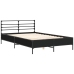 vidaXL Estructura de cama madera de ingeniería y metal negro 140x200cm