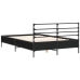 vidaXL Estructura de cama madera de ingeniería y metal negro 140x200cm