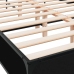 vidaXL Estructura de cama madera de ingeniería y metal negro 140x200cm