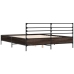 Estructura cama madera ingeniería metal roble ahumado 160x200cm