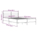 Estructura cama madera ingeniería metal roble Sonoma 120x190 cm