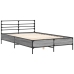 Estructura cama madera ingeniería metal gris Sonoma 120x190 cm