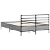 Estructura cama madera ingeniería metal gris Sonoma 120x190 cm