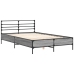 Estructura cama madera ingeniería metal gris Sonoma 135x190 cm