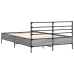 Estructura cama madera ingeniería metal gris Sonoma 135x190 cm