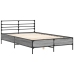 Estructura cama madera ingeniería metal gris Sonoma 140x190 cm