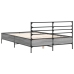 Estructura cama madera ingeniería metal gris Sonoma 140x190 cm