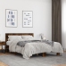Estructura cama madera ingeniería metal roble ahumado 140x200cm