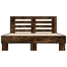 Estructura cama madera ingeniería metal roble ahumado 140x200cm
