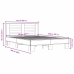 Estructura cama madera ingeniería metal roble ahumado 140x200cm