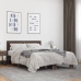 Estructura cama madera ingeniería metal marrón roble 140x200 cm
