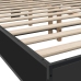 vidaXL Estructura de cama madera de ingeniería y metal negro 120x200cm