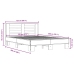 Estructura cama madera ingeniería metal marrón roble 120x200 cm