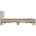 Estructura cama madera ingeniería metal roble Sonoma 140x190 cm