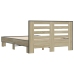 Estructura cama madera ingeniería metal roble Sonoma 140x190 cm