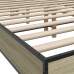 Estructura cama madera ingeniería metal roble Sonoma 140x190 cm