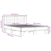 vidaXL Estructura cama madera ingeniería metal roble ahumado 135x190cm