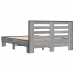 Estructura cama madera ingeniería metal gris Sonoma 135x190 cm