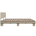 Estructura cama madera ingeniería metal roble Sonoma 200x200 cm