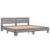 vidaXL Estructura cama madera ingeniería metal gris Sonoma 200x200 cm