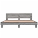 vidaXL Estructura cama madera ingeniería metal gris Sonoma 200x200 cm