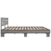 vidaXL Estructura cama madera ingeniería metal gris Sonoma 200x200 cm