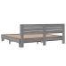 vidaXL Estructura cama madera ingeniería metal gris Sonoma 200x200 cm