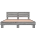 vidaXL Estructura cama madera ingeniería metal gris Sonoma 150x200 cm