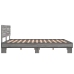 vidaXL Estructura cama madera ingeniería metal gris Sonoma 150x200 cm