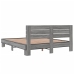 vidaXL Estructura cama madera ingeniería metal gris Sonoma 150x200 cm