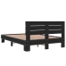 Estructura de cama madera de ingeniería y metal negro 140x200cm