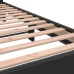 Estructura de cama madera de ingeniería y metal negro 140x200cm