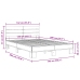 Estructura de cama madera de ingeniería y metal negro 140x200cm