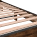 Estructura cama madera ingeniería metal roble ahumado 120x190cm