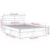 Estructura cama madera ingeniería metal roble ahumado 120x190cm
