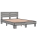 Estructura cama madera ingeniería metal gris Sonoma 135x190 cm