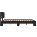 Estructura de cama madera de ingeniería y metal negro 140x190cm