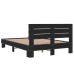 Estructura de cama madera de ingeniería y metal negro 140x190cm