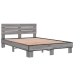 Estructura cama madera ingeniería metal gris Sonoma 140x190 cm