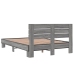 Estructura cama madera ingeniería metal gris Sonoma 140x190 cm