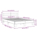 Estructura cama madera ingeniería metal gris Sonoma 140x190 cm