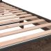 Estructura cama madera ingeniería metal marrón roble 140x190 cm