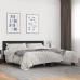 Estructura de cama madera de ingeniería y metal negro 200x200cm