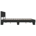 Estructura de cama madera de ingeniería y metal negro 200x200cm